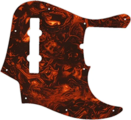 WD Custom Pickguard For Fender American Deluxe 21 Fret 5 String Jazz Bass #05F Faux Tortiose