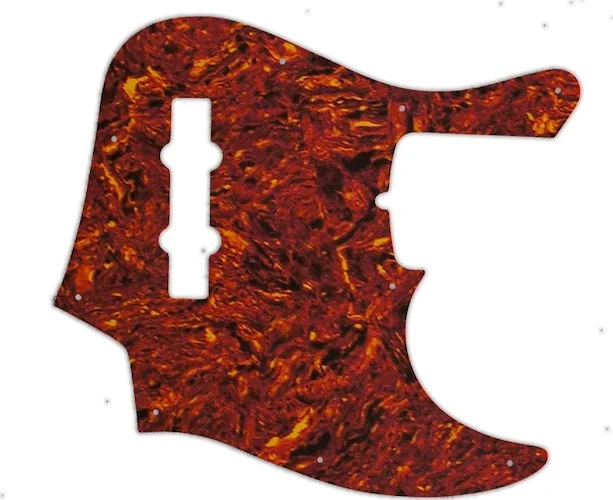WD Custom Pickguard For Fender American Deluxe 21 Fret Jazz Bass#05W Tortoise Shell/White