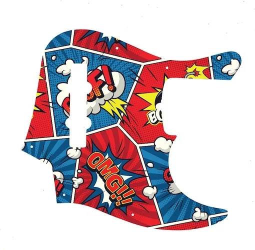 WD Custom Pickguard For Fender American Deluxe 21 Fret Jazz Bass#GCM01 Comic Book Graphic