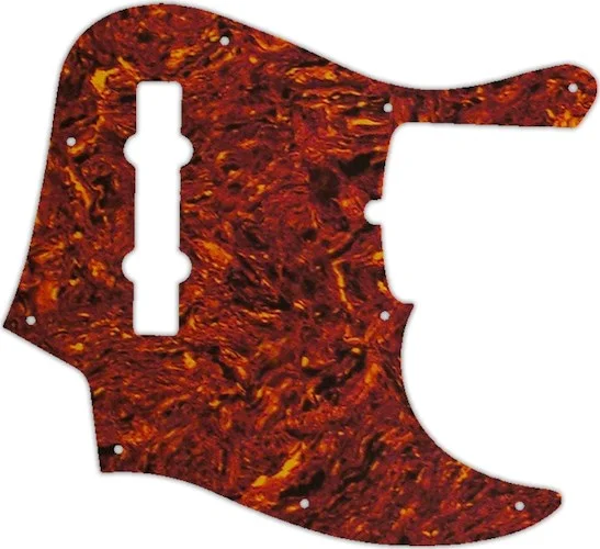 WD Custom Pickguard For Fender American Deluxe 21 Fret 5 String Jazz Bass #05W Tortoise Shell/White