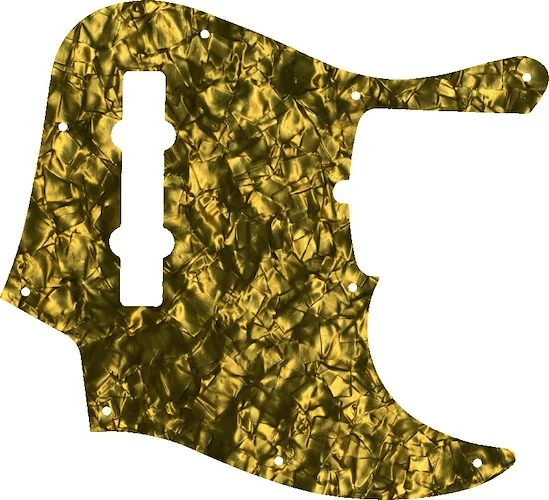 WD Custom Pickguard For Fender American Deluxe 21 Fret 5 String Jazz Bass #28GD Gold Pearl/Black/White/Black