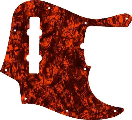 WD Custom Pickguard For Fender American Deluxe 21 Fret 5 String Jazz Bass #28OP Orange Pearl/Black/White/Black