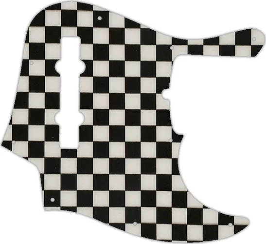 WD Custom Pickguard For Fender American Deluxe 21 Fret 5 String Jazz Bass #CK01 Checkerboard Graphic