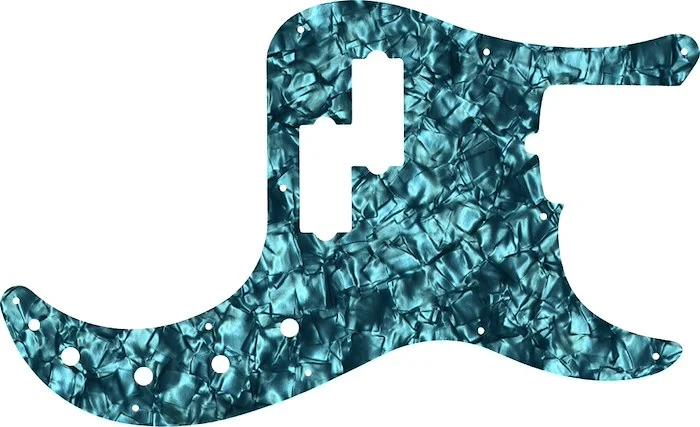 WD Custom Pickguard For Fender American Deluxe 21 Fret Precision Bass #28AQ Aqua Pearl/Black/White/Black