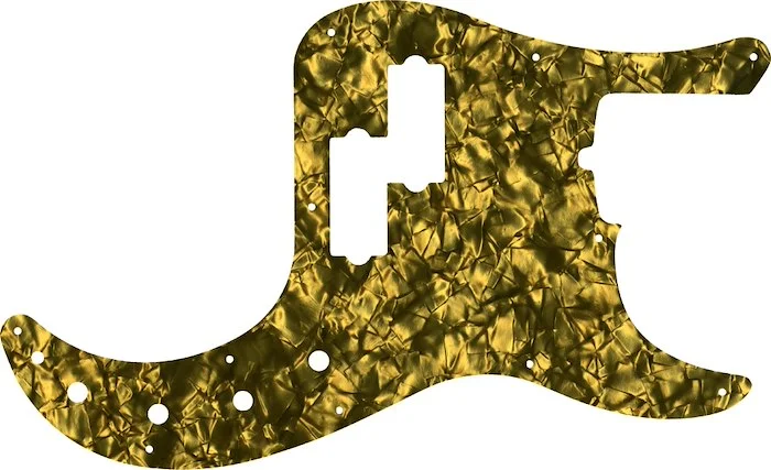 WD Custom Pickguard For Fender American Deluxe 21 Fret Precision Bass #28GD Gold Pearl/Black/White/Black