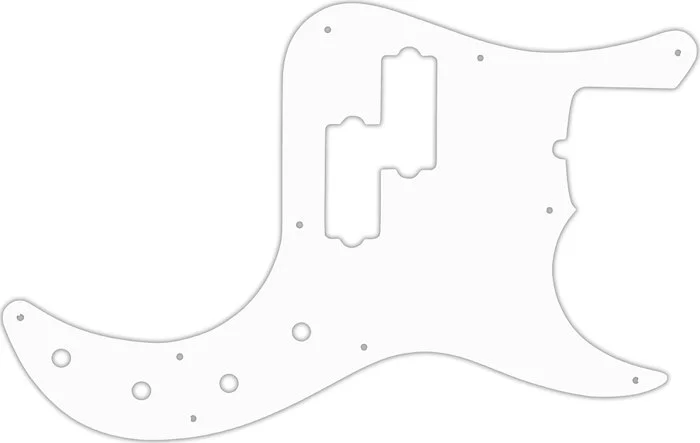 WD Custom Pickguard For Fender American Deluxe 22 Fret Precision Bass #04 White/Black/White