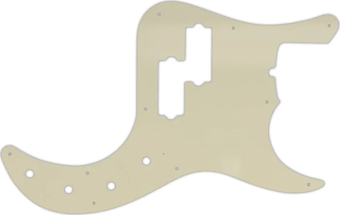 WD Custom Pickguard For Fender American Deluxe 22 Fret Precision Bass #55S Parchment Solid