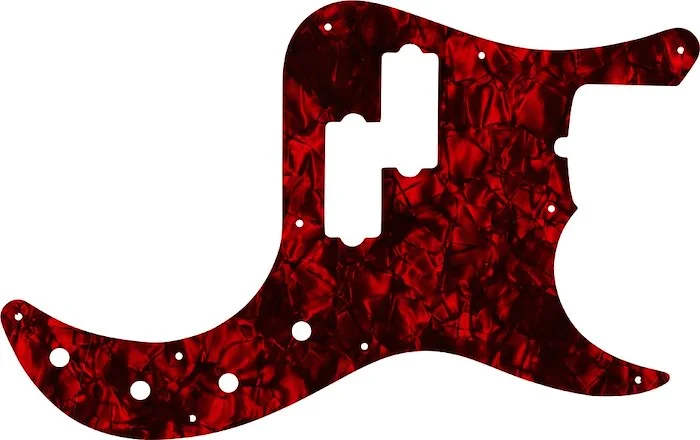 WD Custom Pickguard For Fender American Deluxe 22 Fret Precision Bass #28DRP Dark Red Pearl/Black/White/Black