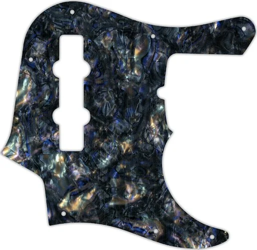 WD Custom Pickguard For Fender American Deluxe 1998-Present 22 Fret Jazz Bass #35 Black Abalone