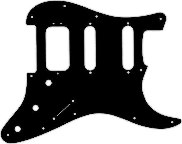 WD Custom Pickguard For Fender American Deluxe Stratocaster #01T Black Thin