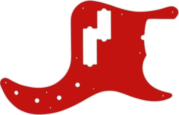 WD Custom Pickguard For Fender American Deluxe 5 String Precision Bass #07 Red/White/Red