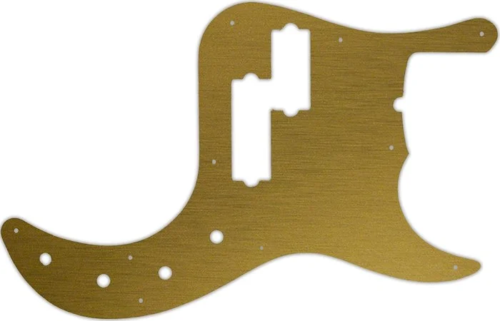 WD Custom Pickguard For Fender American Deluxe 5 String Precision Bass #14 Simulated Brushed Gold/Bl