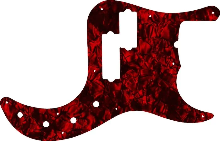 WD Custom Pickguard For Fender American Deluxe 5 String Precision Bass #28DRP Dark Red Pearl/Black/White/Black