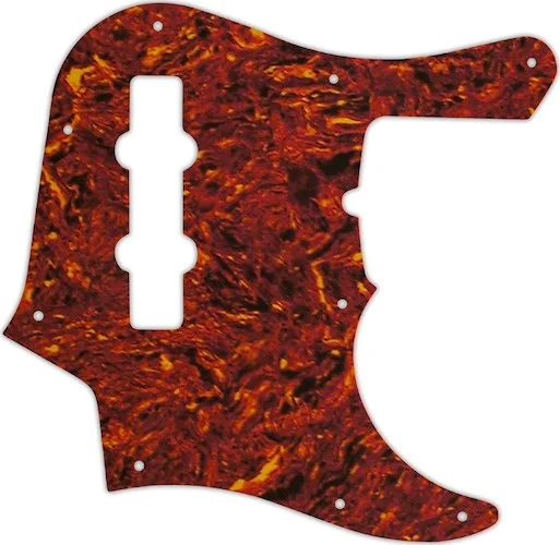 WD Custom Pickguard For Fender American Deluxe 1998-Present 22 Fret Jazz Bass #05W Tortoise Shell/White