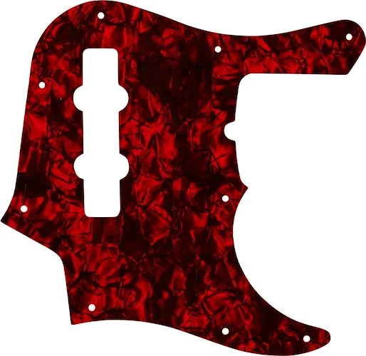 WD Custom Pickguard For Fender American Deluxe 1998-Present 22 Fret Jazz Bass #28DRP Dark Red Pearl/Black/White/Black