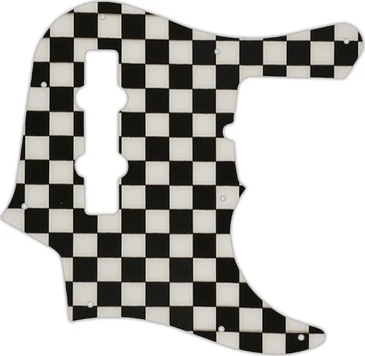 WD Custom Pickguard For Fender American Deluxe 1998-Present 22 Fret Jazz Bass #CK01 Checkerboard Graphic