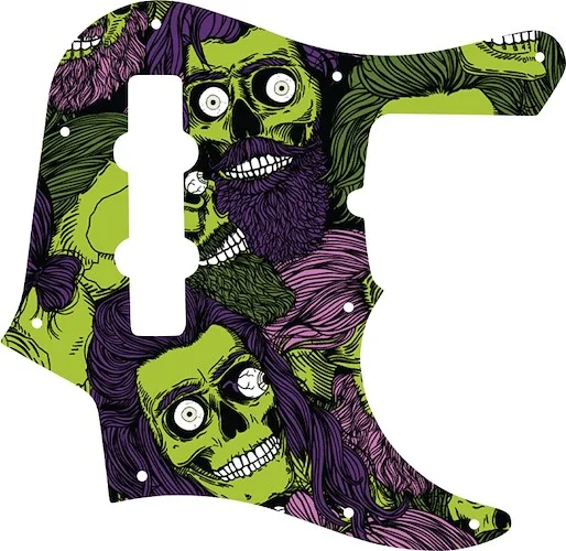 WD Custom Pickguard For Fender American Deluxe 1998-Present 22 Fret Jazz Bass #GHA02 Zombeard Graphic