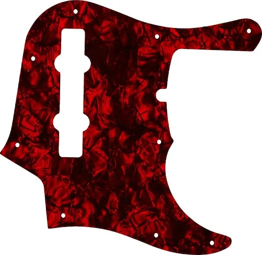 WD Custom Pickguard For Fender American Deluxe 1995-Present 22 Fret 5 String Jazz Bass #28DRP Dark Red Pearl/Black/White/Black