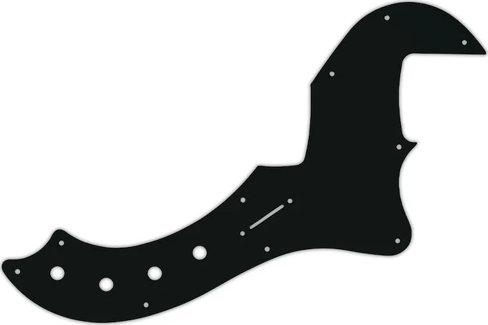 WD Custom Pickguard For Fender American Deluxe Or American Elite Dimension Bass IV #01A Black Acryli