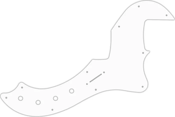 WD Custom Pickguard For Fender American Deluxe Or American Elite Dimension Bass IV #02 White