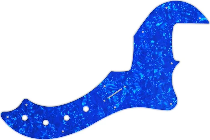 WD Custom Pickguard For Fender American Deluxe Or American Elite Dimension Bass IV #28BU Blue Pearl/