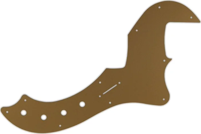 WD Custom Pickguard For Fender American Deluxe Or American Elite Dimension Bass IV #59 Gold/Clear/Go