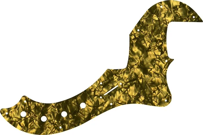 WD Custom Pickguard For Fender American Deluxe Or American Elite Dimension Bass IV #28GD Gold Pearl/Black/White/Black