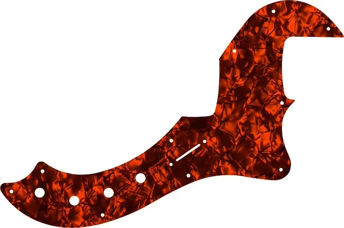 WD Custom Pickguard For Fender American Deluxe Or American Elite Dimension Bass IV #28OP Orange Pearl/Black/White/Black
