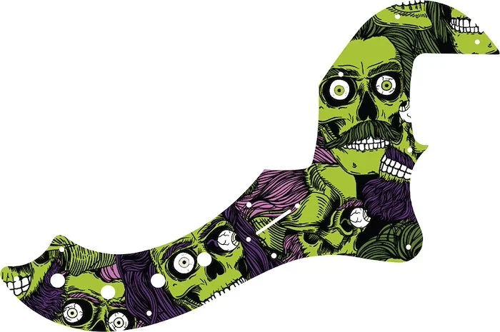 WD Custom Pickguard For Fender American Deluxe Or American Elite Dimension Bass IV #GHA02 Zombeard Graphic
