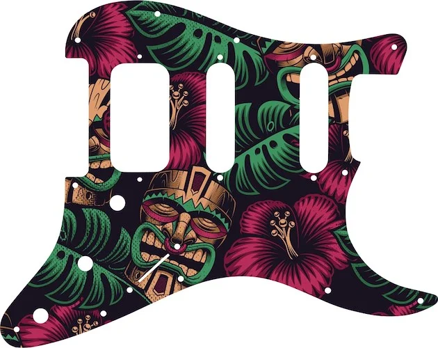 WD Custom Pickguard For Fender American Deluxe or Lone Star Stratocaster #GAL01 Aloha Tiki Graphic