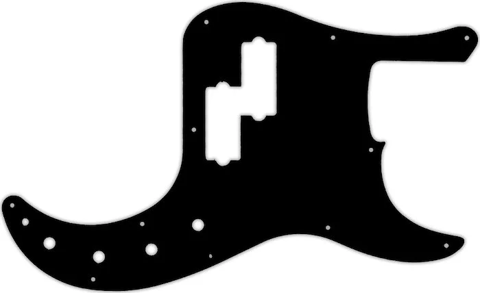 WD Custom Pickguard For Fender American Elite Precision Bass #01T Black Thin