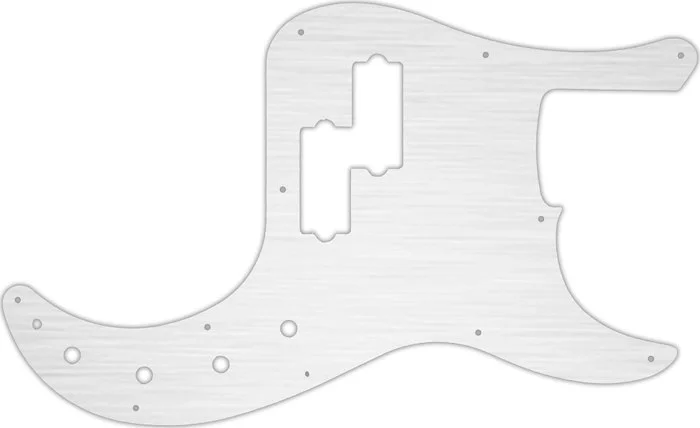 WD Custom Pickguard For Fender American Elite Precision Bass #13 Simulated Brushed Silver/Black PVC
