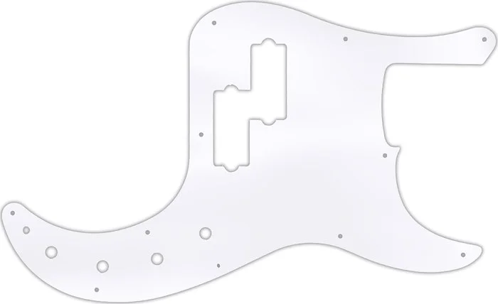 WD Custom Pickguard For Fender American Elite Precision Bass #45 Clear Acrylic