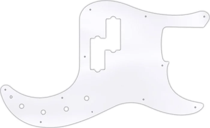 WD Custom Pickguard For Fender American Elite Precision Bass #45T Clear Acrylic Thin