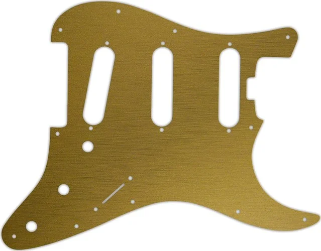 WD Custom Pickguard For Fender American Elite Stratocaster SSS #14 Simulated Brushed Gold/Black PVC