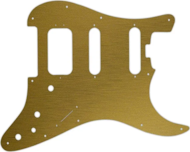 WD Custom Pickguard For Fender American Elite Stratocaster HSS #14 Simulated Brushed Gold/Black PVC