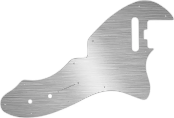 WD Custom Pickguard For Fender American Elite Telecaster Thinline #13 Simulated Brushed Silver/Black