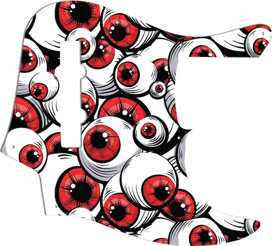 WD Custom Pickguard For Fender American Elite Jazz Bass #GHA01 Red Eye Graphic