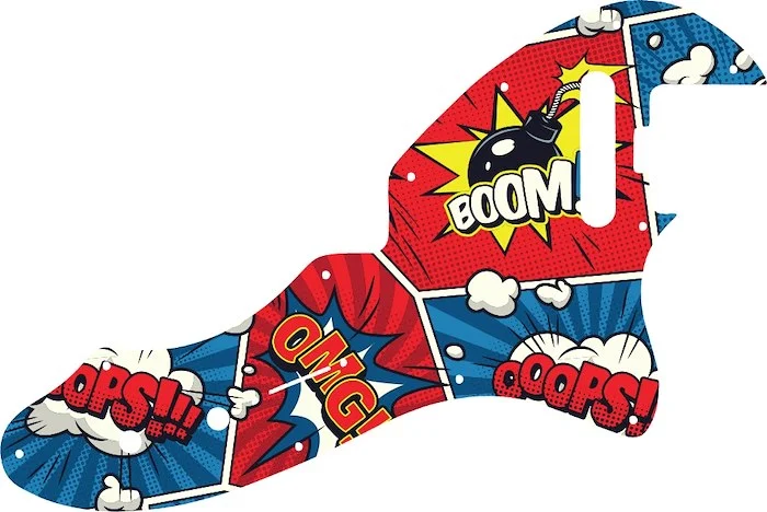 WD Custom Pickguard For Fender American Elite Telecaster Thinline #GCM01 Comic Book Graphic