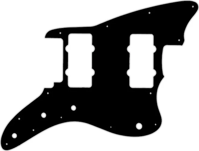 WD Custom Pickguard For Fender American Performer Jazzmaster #01T Black Thin