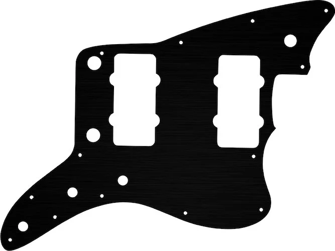 WD Custom Pickguard For Fender American Performer Jazzmaster #27T Simulated Black Anodized Thin