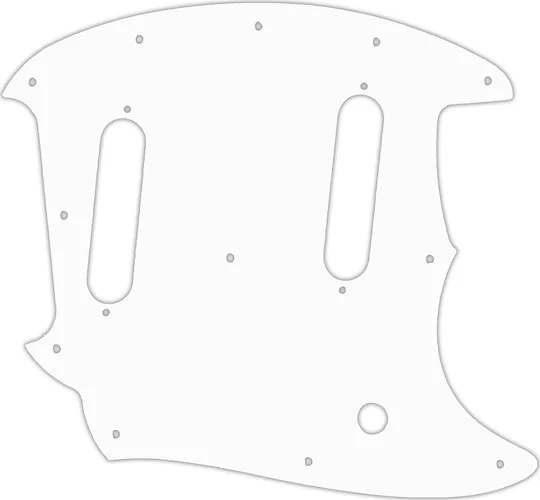 WD Custom Pickguard For Fender American Performer Mustang #02M White Matte
