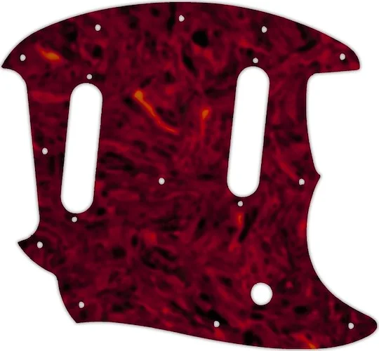 WD Custom Pickguard For Fender American Performer Mustang #05T Tortoise Shell Solid (Semi-Transparen