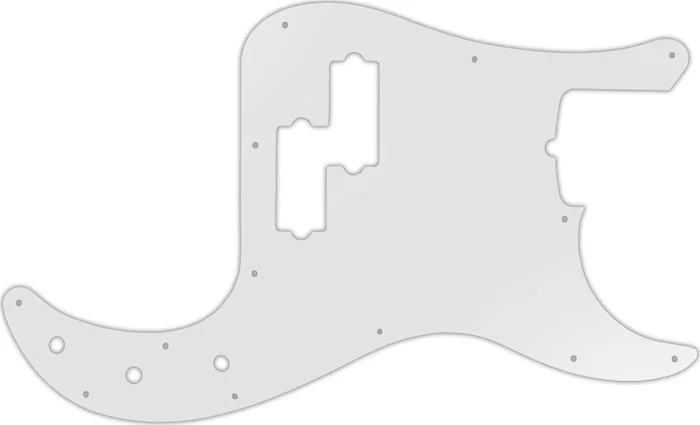 WD Custom Pickguard For Fender American Performer Precision Bass #22 Translucent Milk White