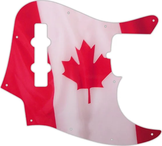 WD Custom Pickguard For Fender American Standard Jazz Bass #G11 Canadian Flag Graphic