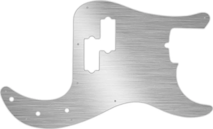 WD Custom Pickguard For Fender American Standard Precision Bass #13 Simulated Brushed Silver/Black P