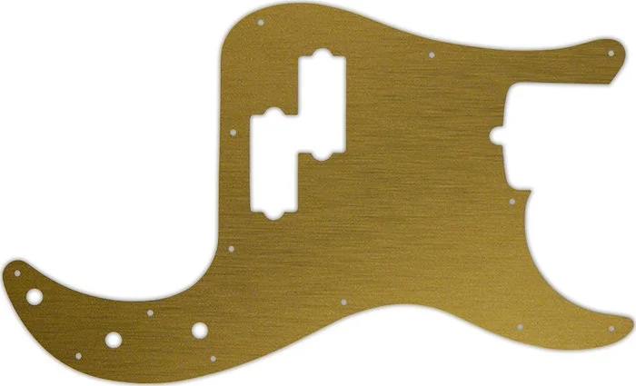 WD Custom Pickguard For Fender American Standard Precision Bass #14 Simulated Brushed Gold/Black PVC