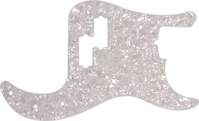 WD Custom Pickguard For Fender American Standard Precision Bass #28 White Pearl/White/Black/White