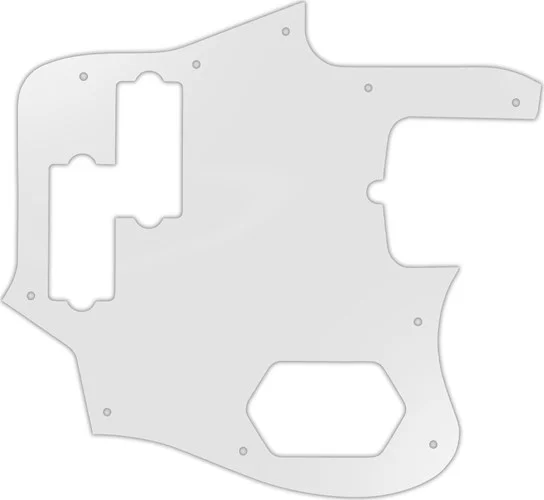 WD Custom Pickguard For Fender American Standard Jaguar Bass #22 Translucent Milk White