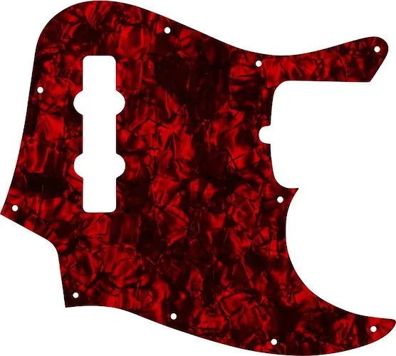 WD Custom Pickguard For Fender American Standard Jazz Bass #28DRP Dark Red Pearl/Black/White/Black